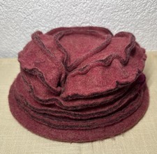 Damenmütze  Wollmütze von Faustmann Gr.M Rottöne Herbst/Wintermütze Hüte Filz