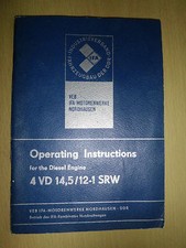 Operating Instructions for the Diesel Engine 4 VD 14,5/12-1 SRW, IFA-Nordhausen