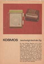 DDR Prospekt Radio Kosmos aus UdssR   1 Seite ca 20 cm x 14 cm