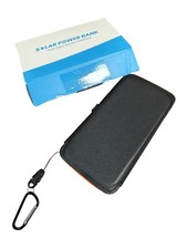 Taschenlampe: Solar-Powerbank mit faltbarem 8-W-Solarpanel, LED-Lampe, 16 Ah, 2,