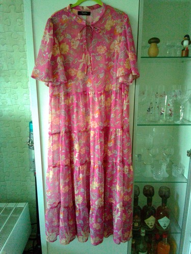 Damen kleid pink bunt - damen, 44