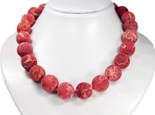 Halskette aus großen naturbelassend unpolierten Schaumkorallen Ø-18 mm