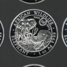 Somalia Elefant 1 Unze Silber