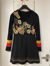 Chinesisches Traditionelles Kleid  All Tag Kleid Schwarz Aufgestickt EU S 36