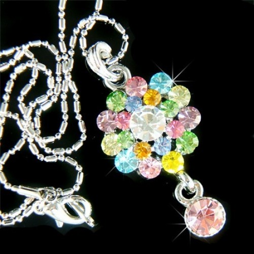 Regenbogen blume mit swarovski - blume,
