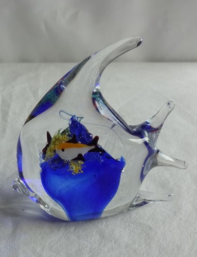 Glas blauer fisch - glas:, fisch!