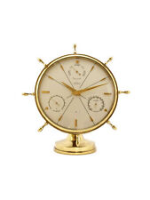 Angelus Tischuhr mit 8-Tagewerk Wetterstation Steuerrad Nautik