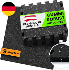 Bemaxx Bodenschutzmatte Fitness – 9 Gummi-Matten Pro Set: Gym-Matte Fitnessgerät
