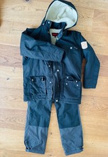 Fjällräven Greenland Winterjacke + wattierte Hose Kinder Gr. 152 schwarz