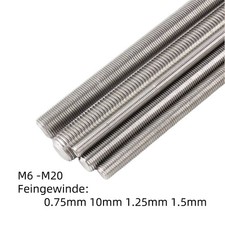 M6 M8 M10 -M20 250mm Länge