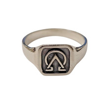 925 Silver Alpha Omega Mens