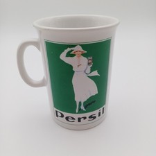 Persil Tasse Henkel - vintage Kaffetasse von Persil weiße Frau Grün Werbung