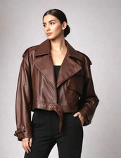 Damen Luxus Lederjacke