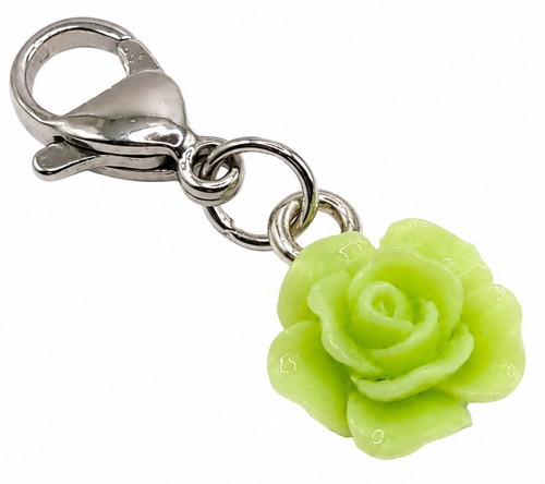 Rose grün charm clip - rose,