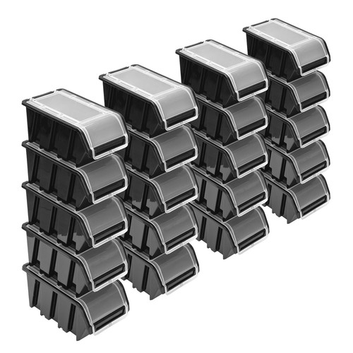 20x stapelbox mit deckel - stapelbox, box