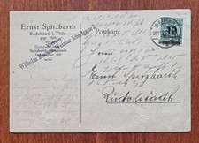 Postkarte mit EF. 336AWa vom 28.11.23= 27. TP. aus Weimar nach Rudolstadt 4fach 