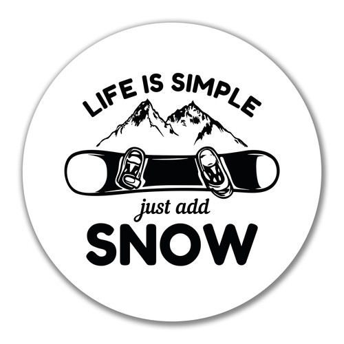 Aufkleber snowboard just add - snowboard,