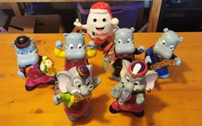 7 Große XL Ü-Ei Schokobon Figuren und Spardose von Ferrero (Vintage Sammler)