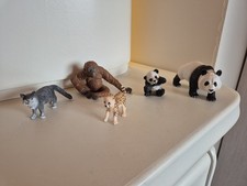 Schleich Zoo Tiere Panda Affe Leopard  Wildkatze *** TOP *** 5 teilig
