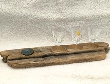 Schnapsbrett Schwemmholz mit3