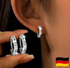 ?Damen Frau Creolen Ohringe 925 Sterling Silber Ohrschmuck Frau Geschenk ??✅