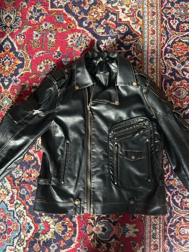 Schwarze lederjacke - schwarze,