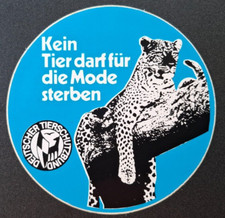 Aufkleber "Deutscher Tierschutzbund", 80er Jahre, 10cm Durchmesser