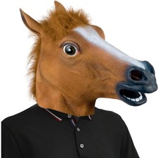 Pferdemaske Tiermaske Latexmaske Halloween Weihnachtsfeier Unisex Tierkostüm