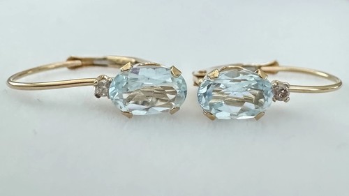 Vintage 14k gelbgold aquamarin - 14k,