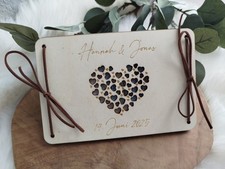 Hochzeitsgeschenk - Geldgeschenk Karte personalisiert mit Gravur aus Holz