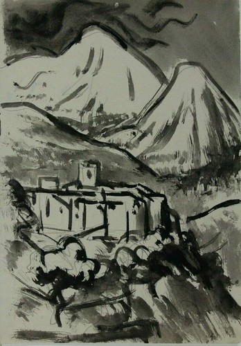 Gerda henning tusche - , aquarell