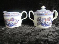 Vista Alegre Portugal Lombardia kleine Zuckerdose und Milchkännchen Rand blau