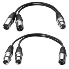 Mikrofon  Kabel 3pin XLR to Dual 2  Y Splitter Kabel Adapter 30cm