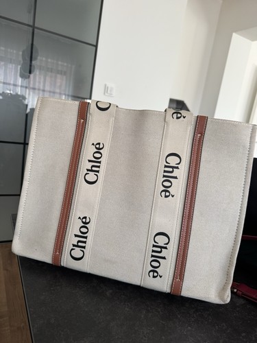 Chloé woody large tote bag - large,