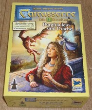Carcassonne - Burgfräulein und Drache - Die 3. Erweiterung - wie neu