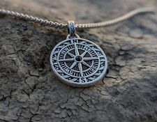 Halskette des Navigators inkl Holztruhe Kompass Halskette Herren Maritim Seemann