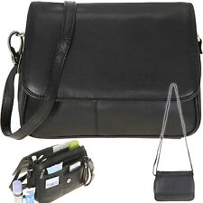 Handtasche Damen Leder Cinino Florenz Ledertasche Umhängetasche bag 9102 Schwarz