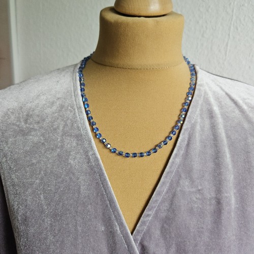 Vintage kette blau facettierte - vintage,