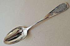 großer Jugendstil - Silber - Löffel , datiert 1906 ,  80,3 Gramm 800 er Ag