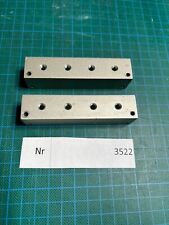 Druckluft Verteilerblöcke Verteilerleiste Alu / 2 Stück  /   Ans. 4x M5  2x 1/8"