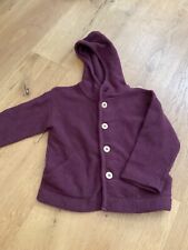 Wollwalkjacke für Mädchen, von sanetta, Größe 110, weinrot, sehr gut erhalten
