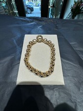 Neues Erbsketten Armband in 14 Karat (585) Gelbgold mit großen Federring