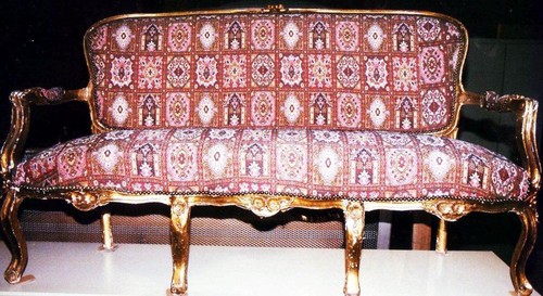 Gold sofa couch - gold, sitz