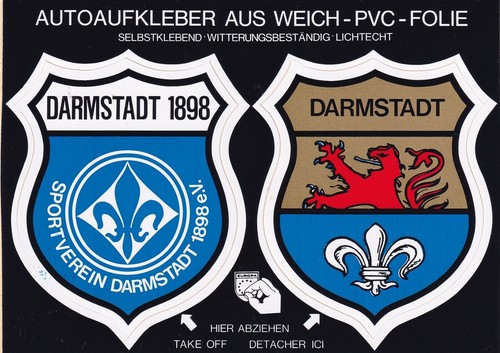 Darmstadt 1898 aufkleber - sv,