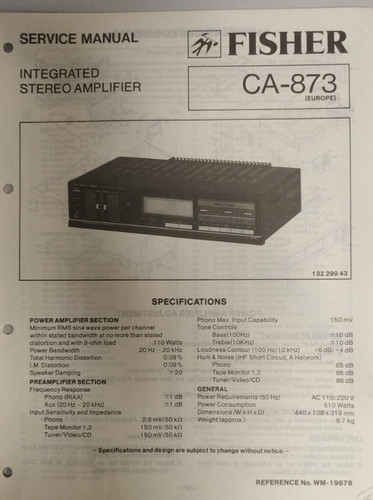 Fisher service manual - service,