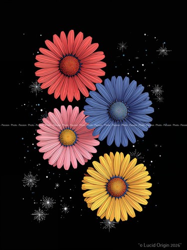 Floral modern mehrfarbig - floral,