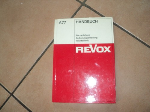 Originales revox handbuch - 1,