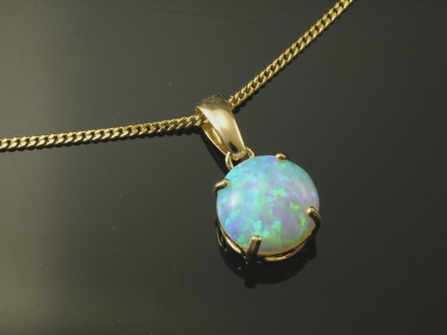 333 feine goldkette mit opal - goldkette,