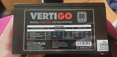 Vertigo tech 450 atx - vertigo, v-go