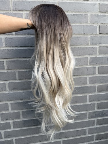 Perücke blond wellig - wellig, lang